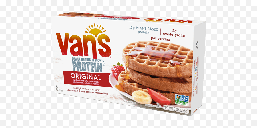 Vans Original Protein Waffles 9 Oz - Vans Organic Waffles Emoji,Waffles Png