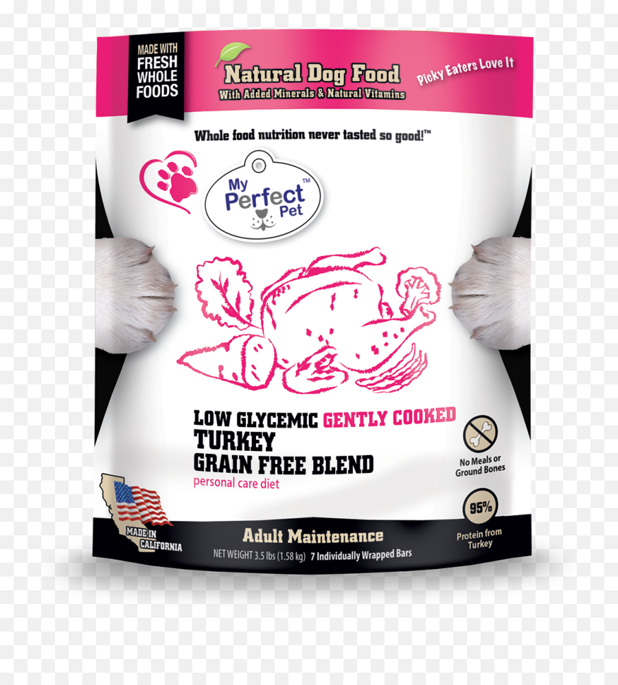 My Perfect Pet Frozen Lightly Cooked Dog Food Low Glycemic Turkey - My Perfect Pet Puppy Food Emoji,Cooked Turkey Png