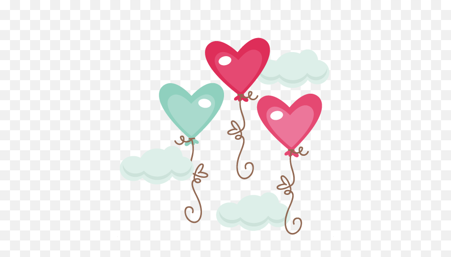Heart Balloons Svg Cutting Files Heart Balloons Svg Cuts Emoji,Cute Heart Png