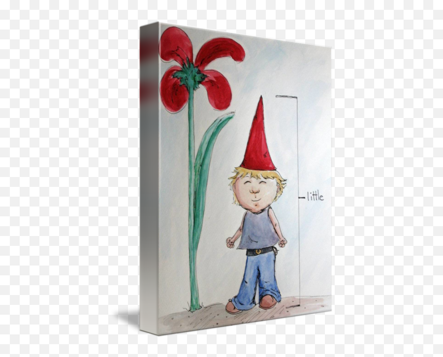 One Little Gnome One Big Flower By Heather Young Emoji,Gnome Child Transparent