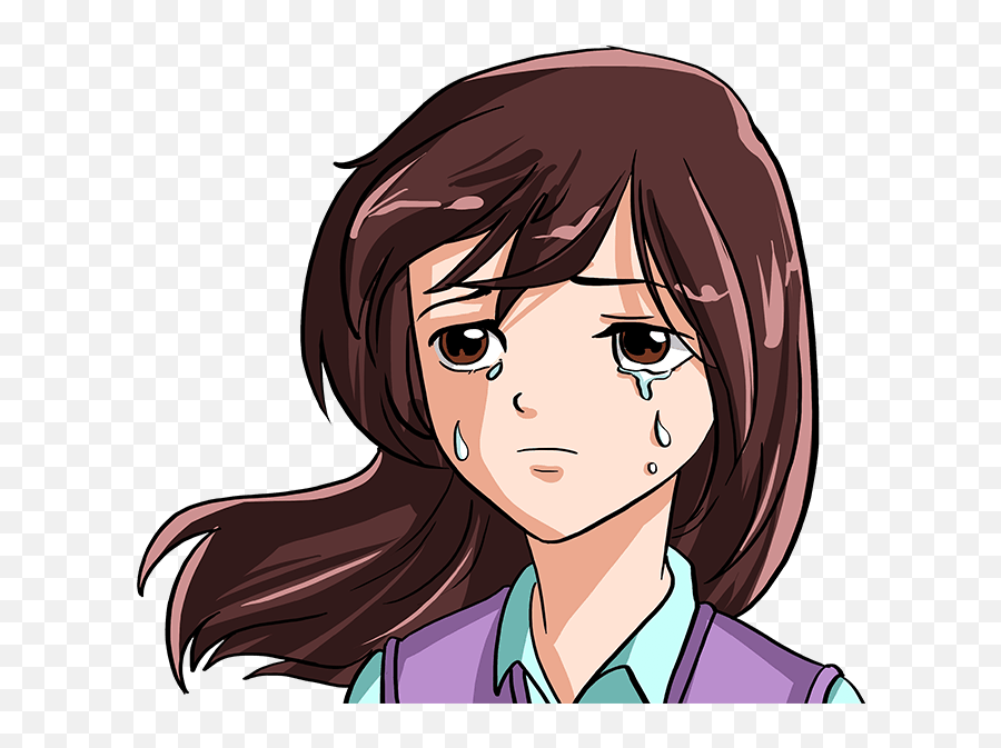 Anime To Draw Sad - Download Free Mockup Emoji,Sad Girl Clipart