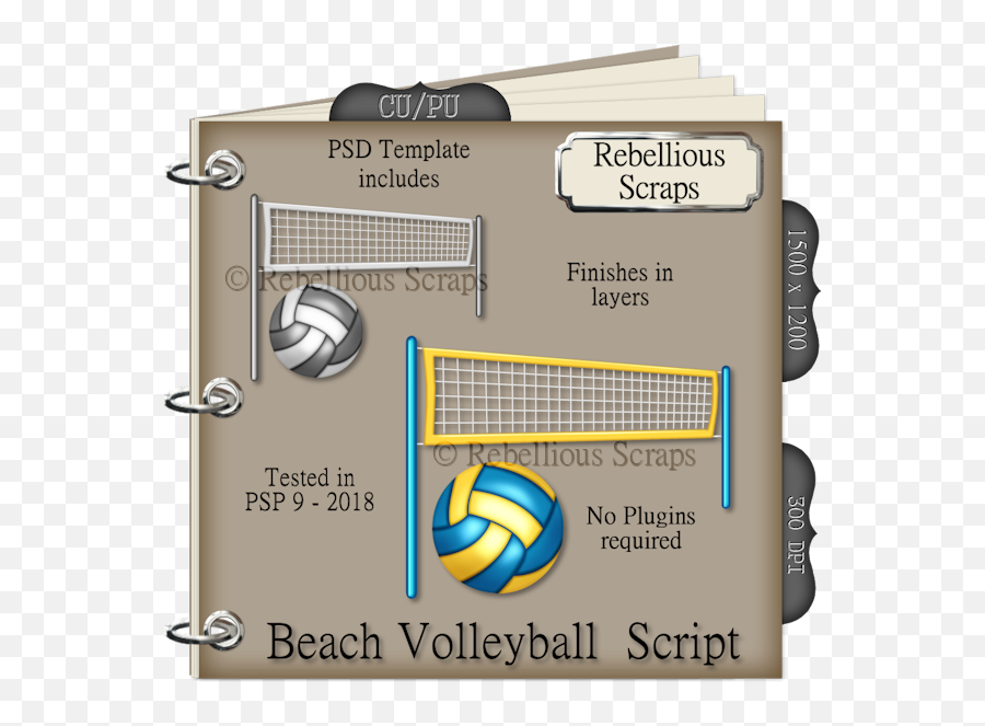 Beach Volleyball Script Rebellious Scraps - 300 Emoji,Beach Volleyball Clipart