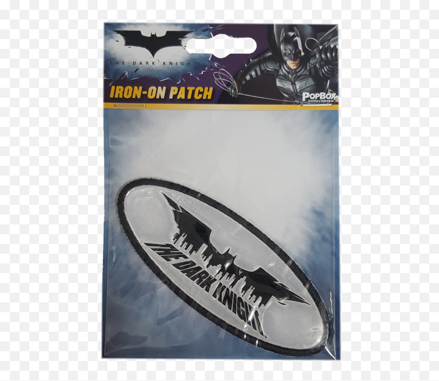 Batman The Dark Knight - Logo With City Silhouette Iron On Patch Emoji,Knight Industries Logo