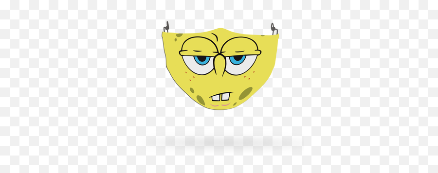Yellow Spongebob Face Pattern Face Covering Print 1 Emoji,Spongebob Face Png