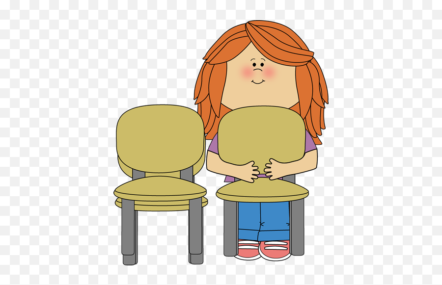 Girl Classroom Chair Stacker Clip Art - Girl Classroom Chair Chair Stacker Clipart Emoji,Career Clipart