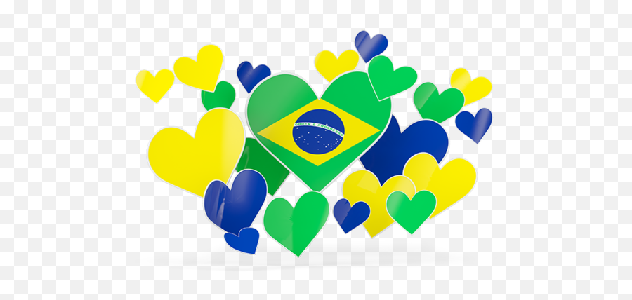 Flying Heart Stickers Illustration Of Flag Of Brazil - Czech Republic Flag Heart Emoji,Brazil Flag Png