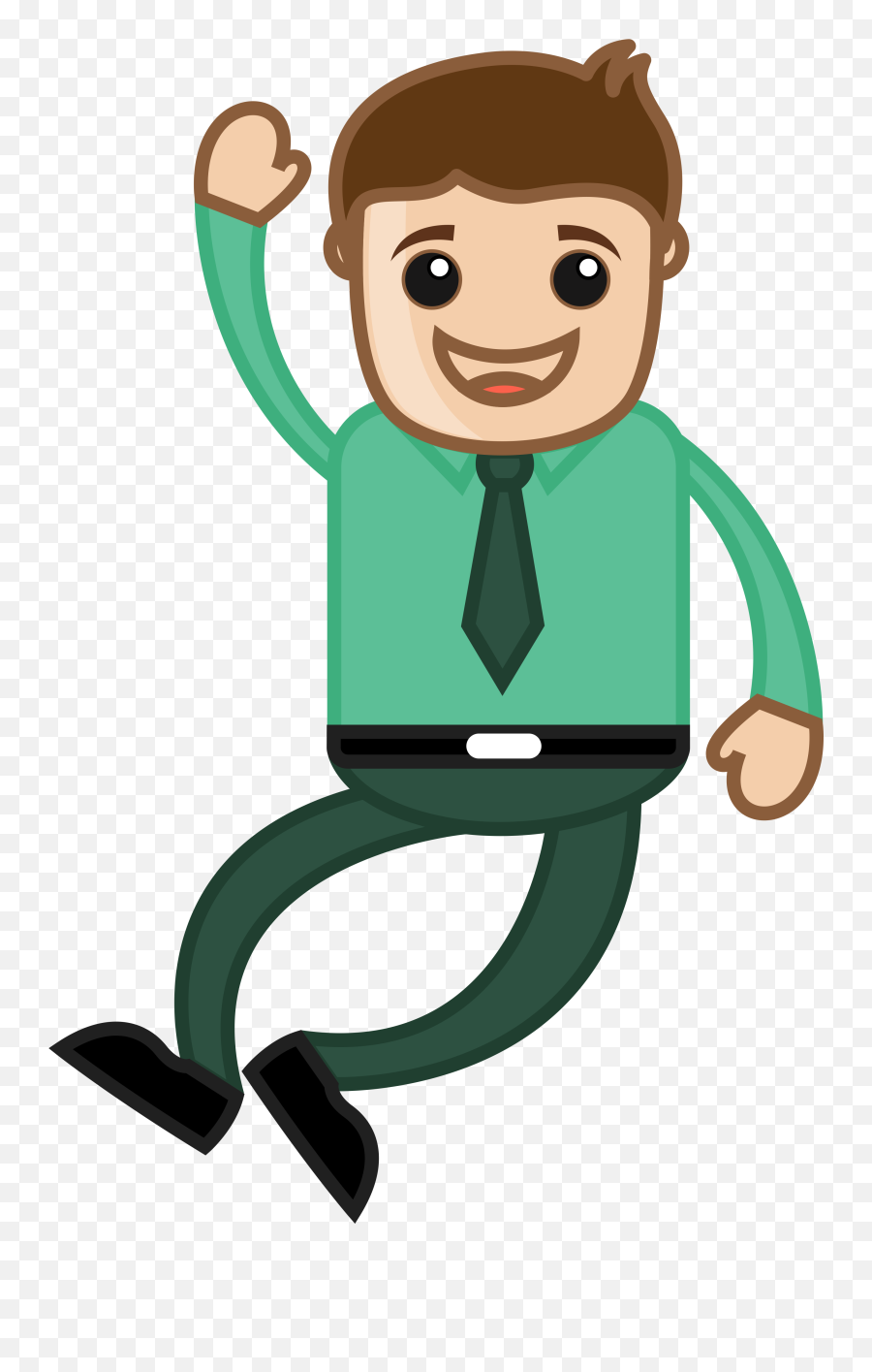 Happy Man Cartoon Png Transparent Png - Cartoon Transparent Happy Person Emoji,Excited Clipart