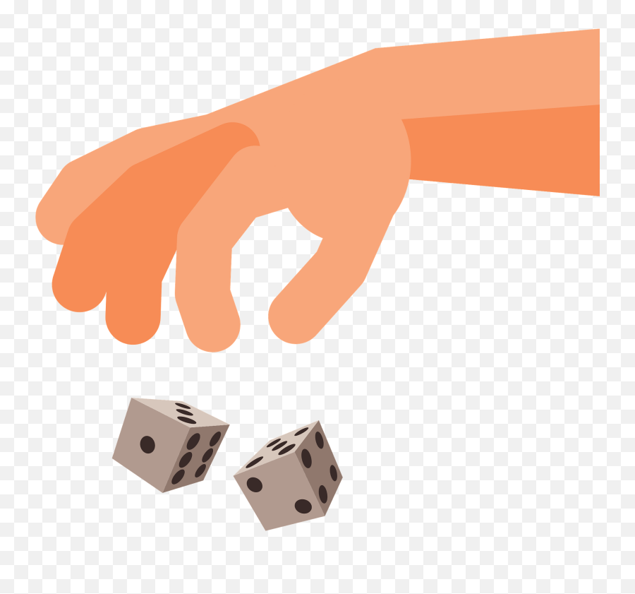 Hand Is Throwing Dice Clipart - Solid Emoji,Dice Clipart