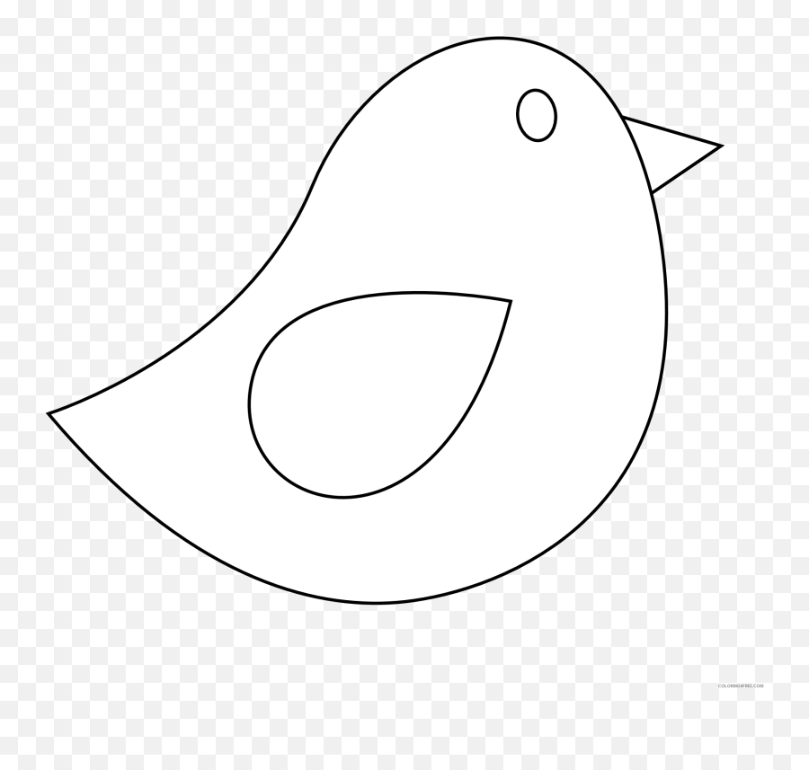 Twitter Bird Coloring Pages Twitter - Bird Template Kids Coloring Emoji,Twitter Bird Png