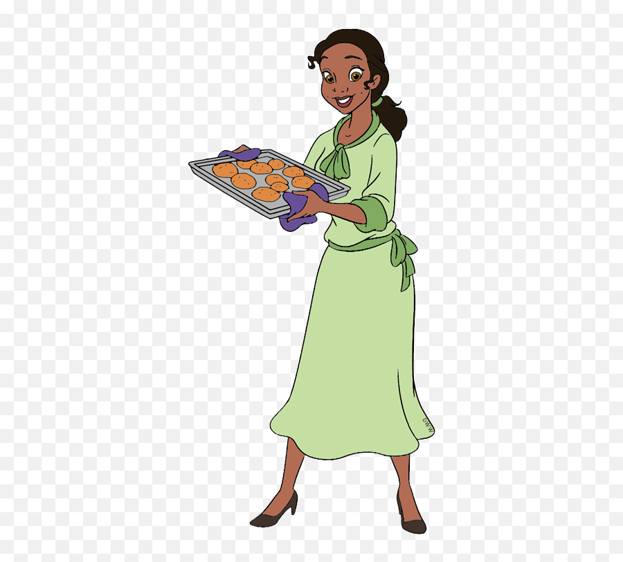 Clip Art Of Tiana From The Princess And The Frog Holding A - Standing Around Emoji,Baking Clipart
