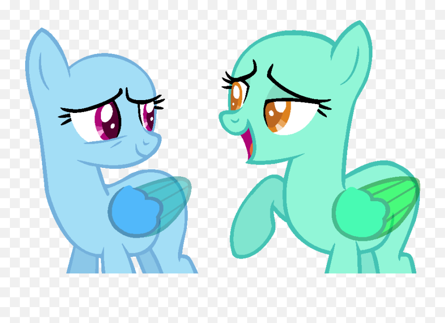 Mlp Two Ponies Base Www Pixshark Com - Mlp Base Two Friends Emoji,Www Clipart.com