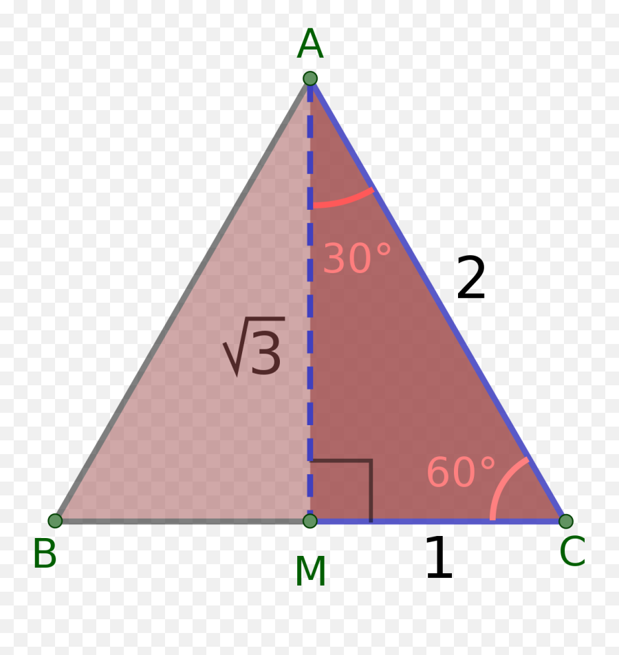 Equilateral Triangle With Height - Equilateral Triangle With Altitude Of 3 Emoji,Equilateral Triangle Png