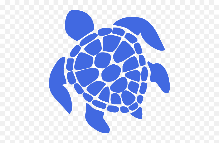 Royal Blue Turtle Icon - Sea Turtle Decal Emoji,Turtle Transparent