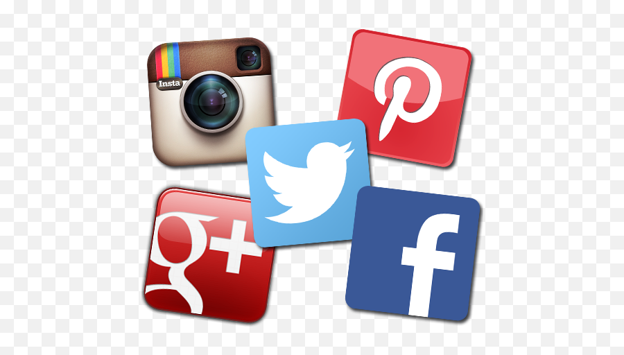 Social Media Icons - Facebook Twitter Instagram Pinterest Facebook Twitter Instagram Gmail Emoji,Facebook Instagram Twitter Logo
