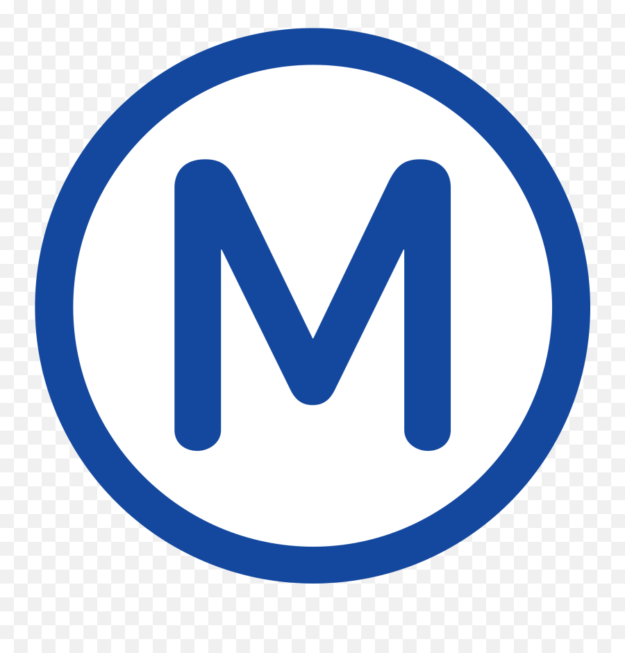 Svg Vector Metro M Clip Art - Logo Metro Paris Png Emoji,M Clipart