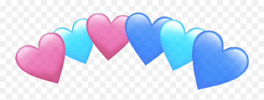 Heart Crown Love Blue Pink Dark Light Bts Kpop Freetoed Emoji,Pink Heart Emoji Png