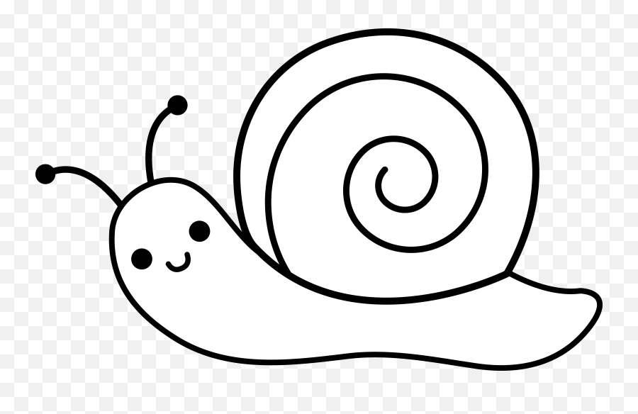 Cute Snail Line Art - Snail Coloring Pages Emoji,Snail Clipart