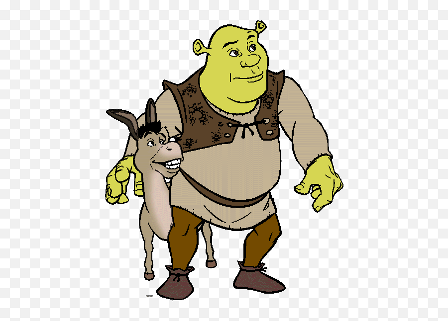 Donkey And Shrek Clipart - Clip Art Library Shrek Clipart Emoji,Donkey Clipart