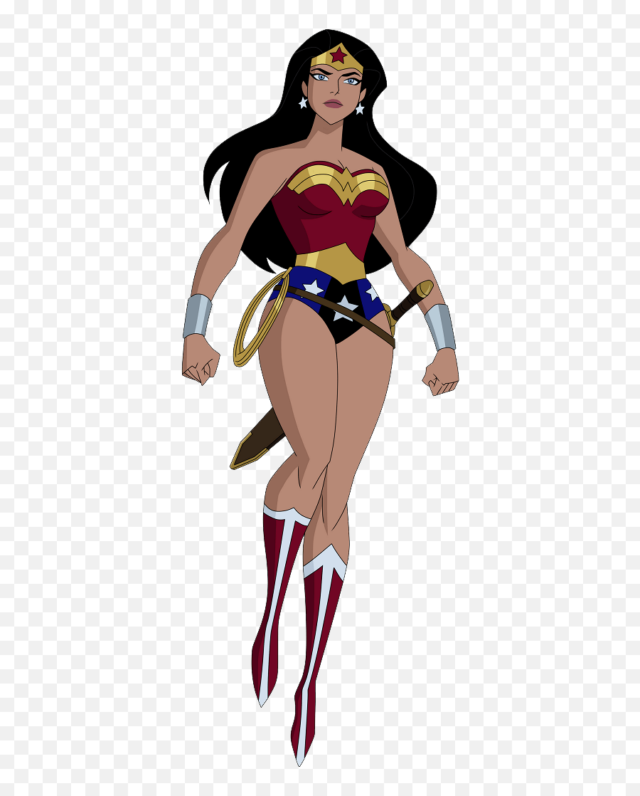 Wonder Woman In Fata Five Transparent - Cartoon Wonder Woman Transparent Emoji,Wonder Woman Clipart