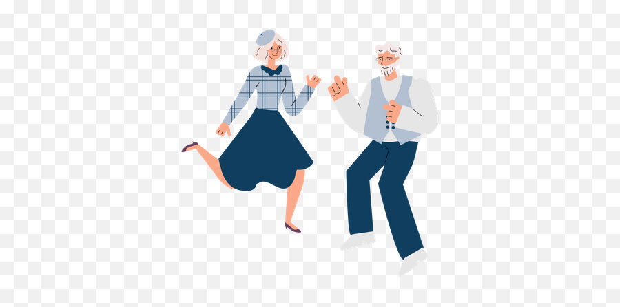 Best Premium Senior Couple Dancing Illustration Download In Emoji,Dancing Couple Clipart