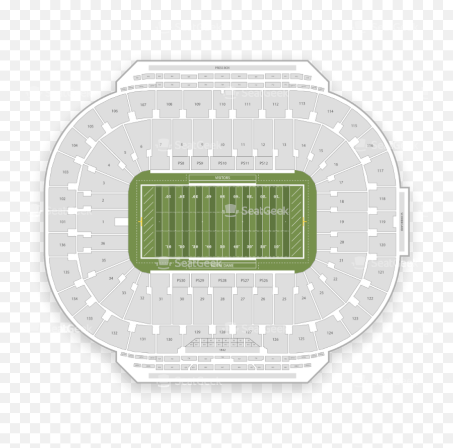 Download Notre Dame Football Stadium Interactive Seating Emoji,Football Field Png