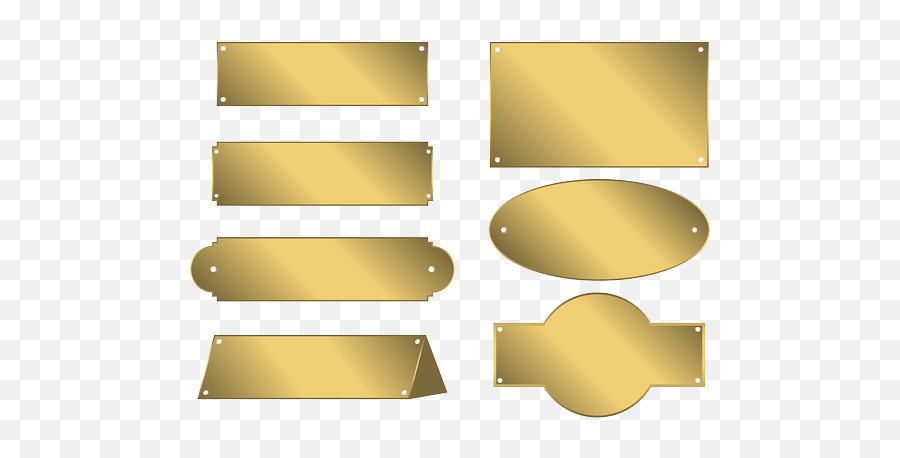 Golden Name Plate Png Photo Png Arts Emoji,Name Plate Clipart