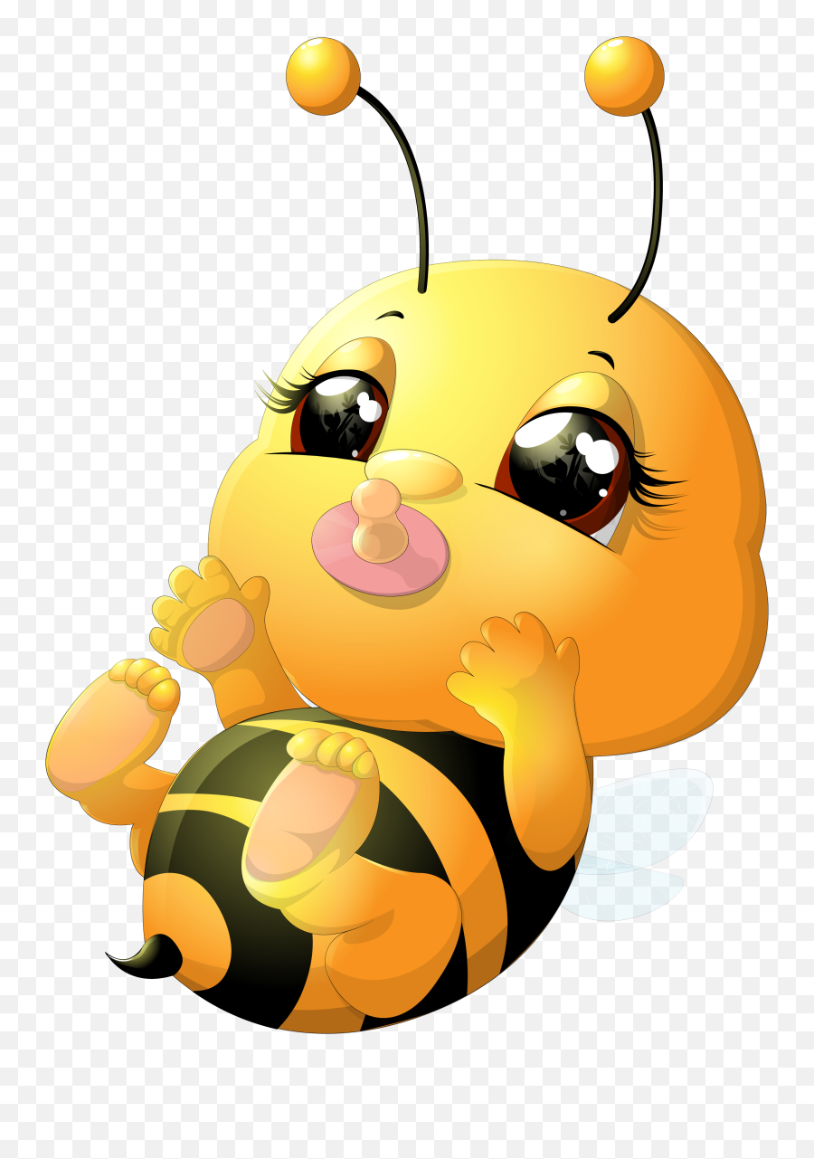 Baby Honey Bee Cartoon Clipart - Baby Honey Bee Clipart Emoji,Beehive Clipart