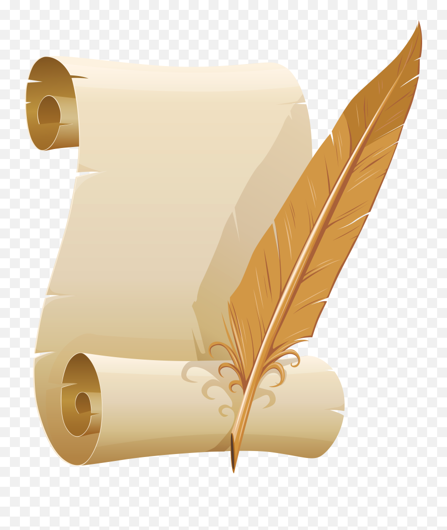 Paper Clipart Feather Paper Feather Transparent Free For - Clip Art Quill And Paper Emoji,Paper Png