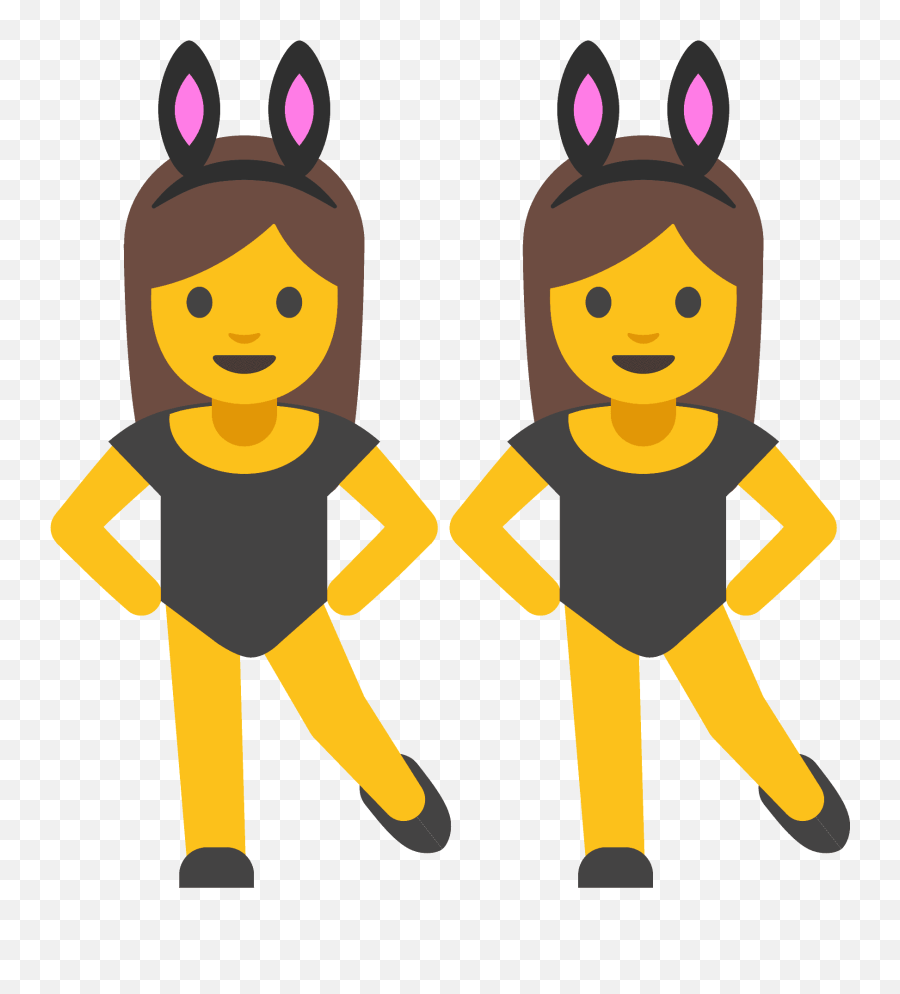 People With Bunny Ears Emoji Clipart - Woman With Bunny Ears Emoji Transparent,Bunny Ears Clipart