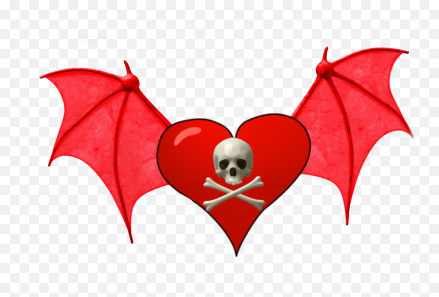Winged Heart Skull Art License Plate Art Dark Images - Clip Art Emoji,Darkness Clipart