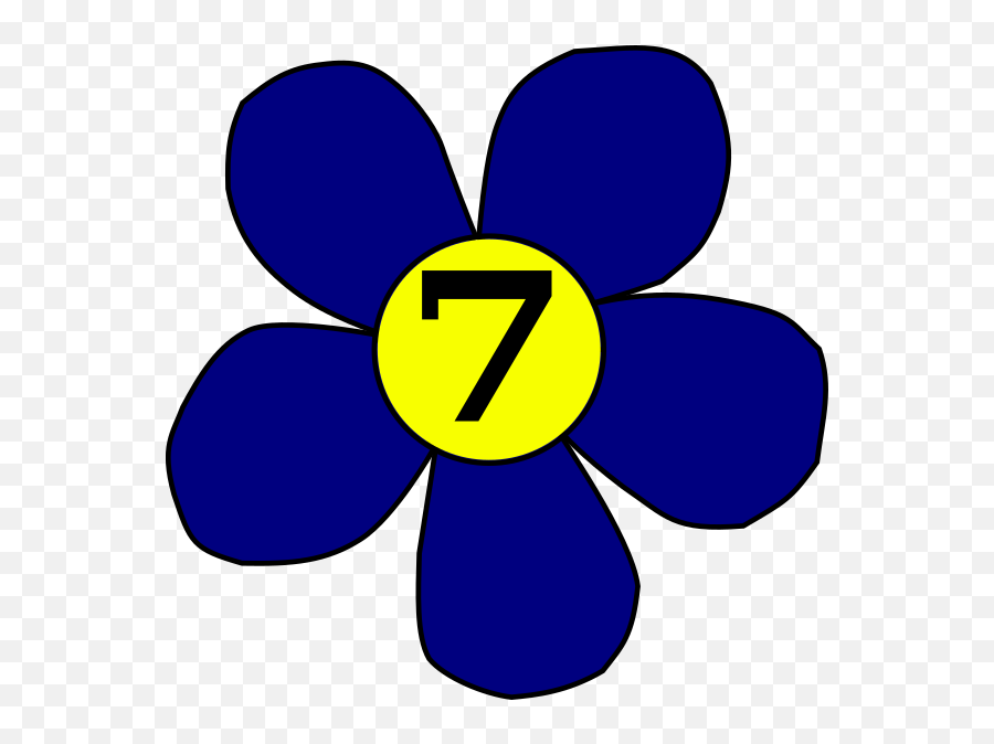 Flower 7 Clip Art At Clkercom - Vector Clip Art Online Red Flower Png Clipart Emoji,7 Clipart