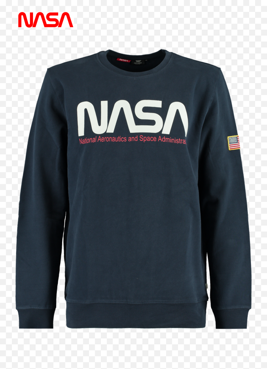 Men Nasa Sweater With Round Neckline - Long Sleeve Emoji,Nfl Logo Sweatshirts