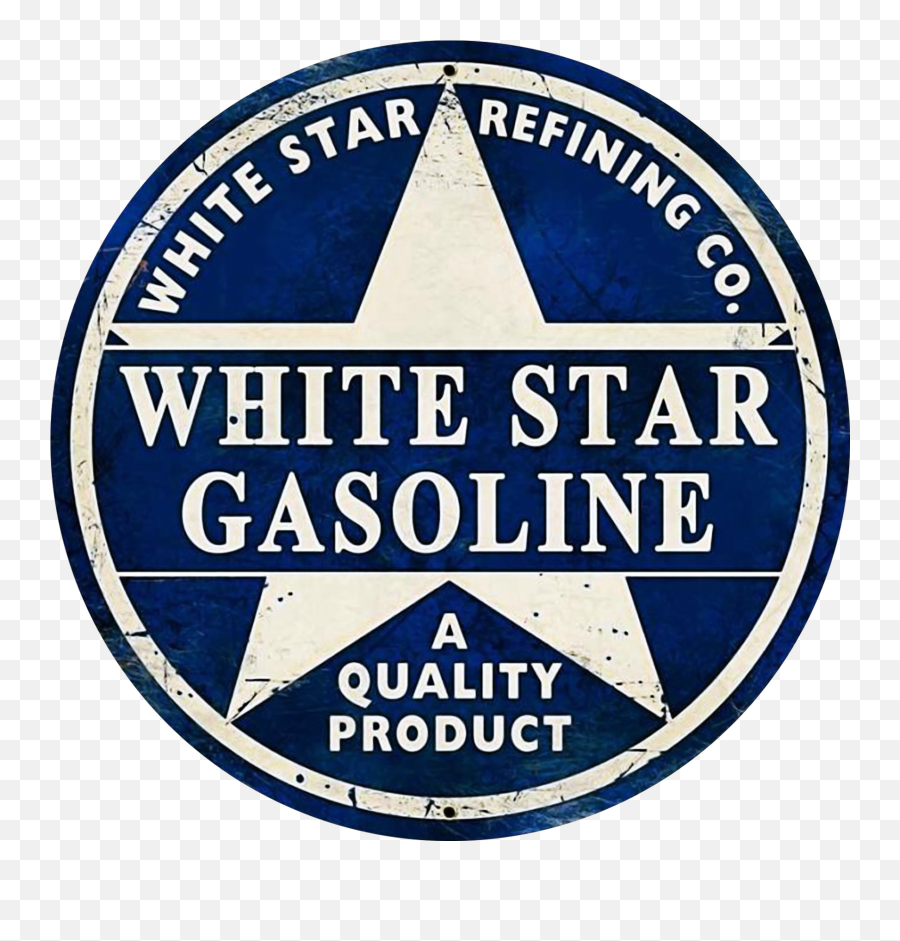 Vintage Sign Png - Vintage White Star Gasoline Sign Vintage Vintage Garage Signs Png Emoji,Vintage Logos