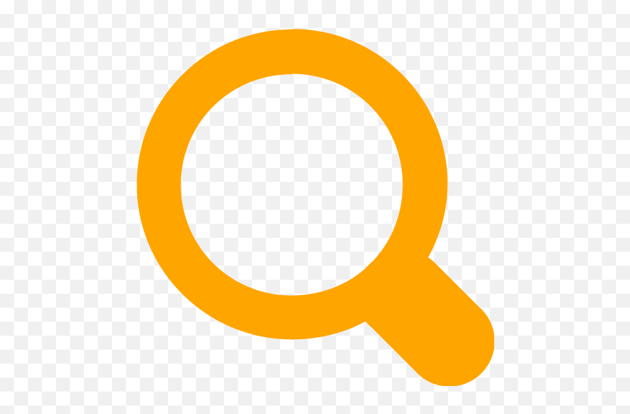 Orange Magnifying Glass 3 Icon - Free Orange Magnifying Yellow Magnifying Glass Icon Png Emoji,Magnifying Glass Png