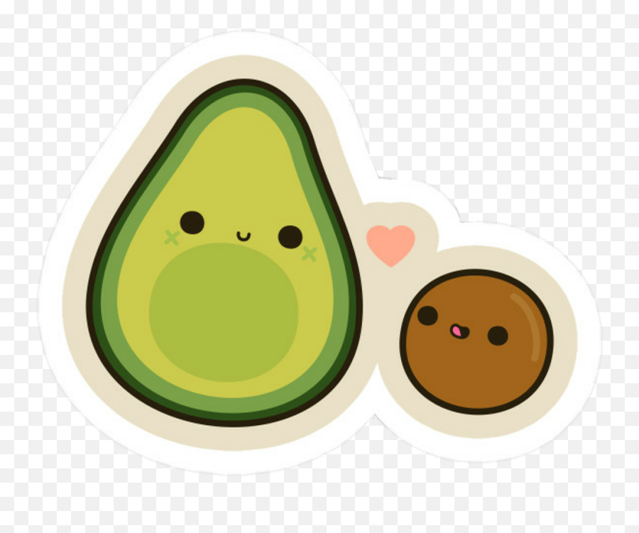 Download Avocado Clipart Cute Tumblr - Avocado Png Emoji,Avocado Clipart