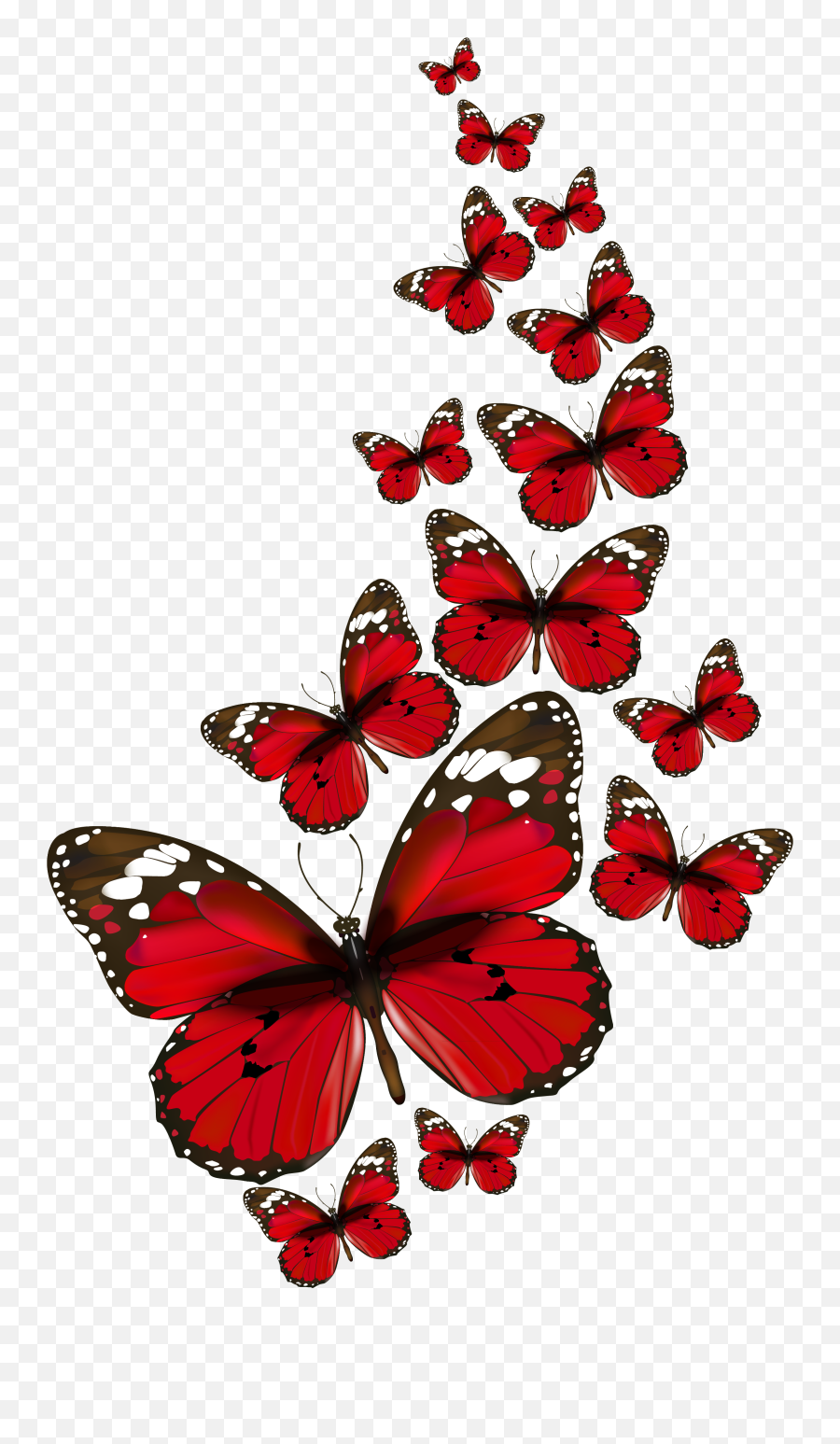 Red Butterflies Vector Png Clipart Emoji,Butterfly Outline Png