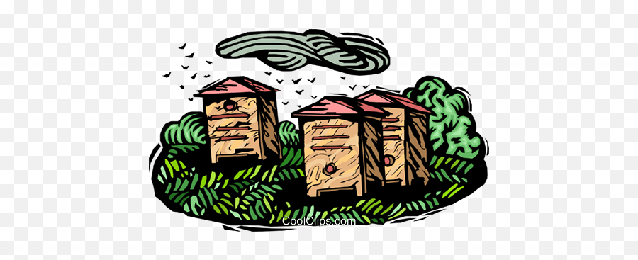 Bee Hives Royalty Free Vector Clip Art Illustration Emoji,Rash Clipart