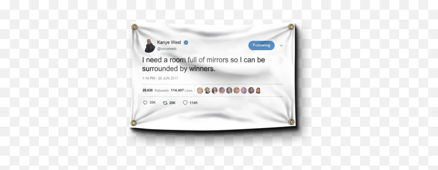 Kanye Mirrors Tweet Flag Banger Flags Emoji,Kanye Face Png