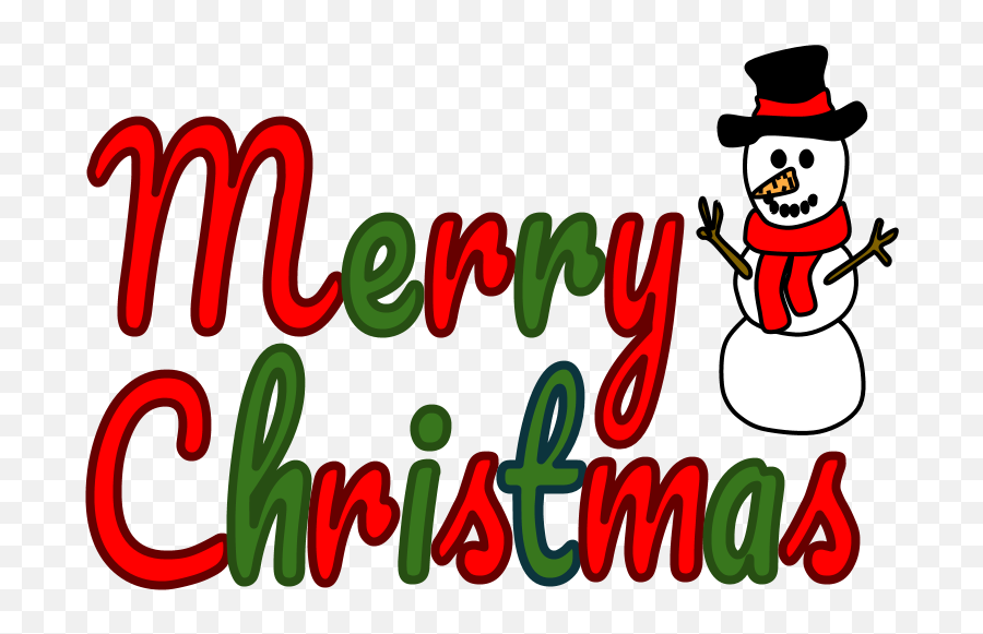 Merry Christmas Banner Red And Green Lettering Snowman Emoji,Merry Christmas Banner Png