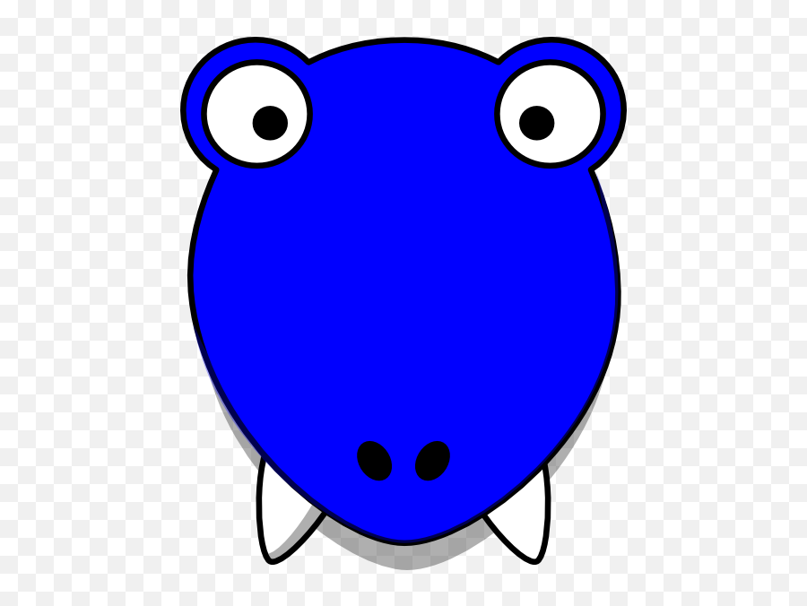 Blue T Rex Head Clip Art At Clker - Blue Dinosaur Head Clipart Emoji,T Rex Clipart