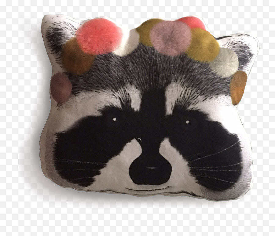 Raccoon Giant Panda Cushion Whiskers Throw Pillows - Raccoon Emoji,Raccoons Clipart
