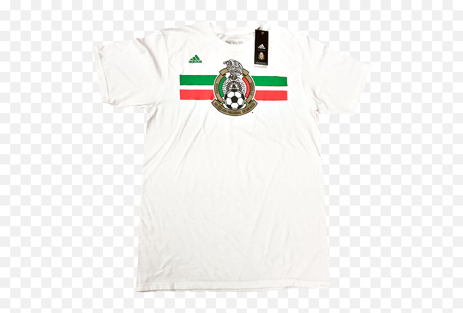 Adidas Mexico Stripped And Crest Logo T - Short Sleeve Emoji,Mexico Logo