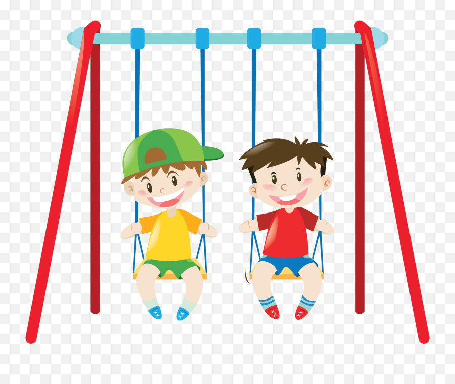Boys On Swings Clipart Transparent Png - Swing Clipart Png Emoji,Swing Clipart