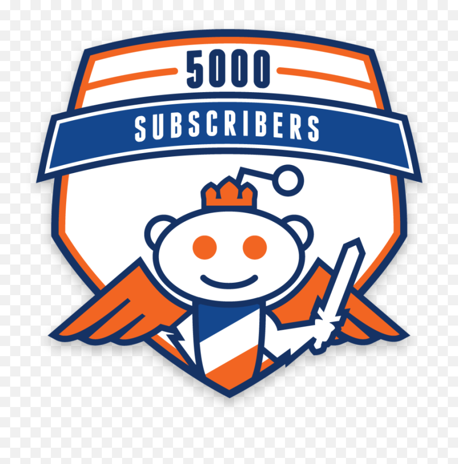 5000 Subscribers Reddit Patch - Reddit Logo Emoji,Reddit Logo Png
