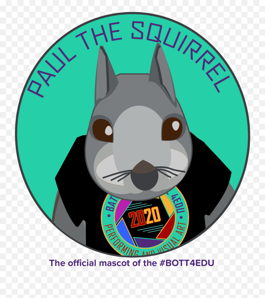 Paul The Squirrel Bott4edu 2020 Bott4edu - Language Emoji,Unr Logo