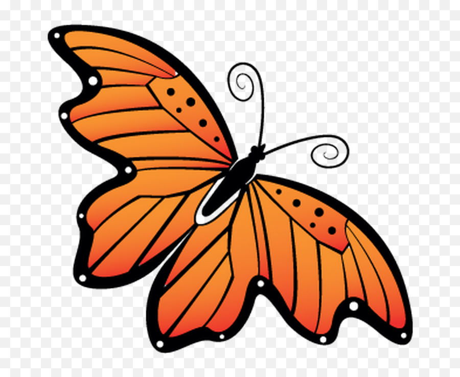 Papillon Clipart Orange Butterfly - Monarch Butterfly Butterflies Emoji,Monarch Butterfly Clipart