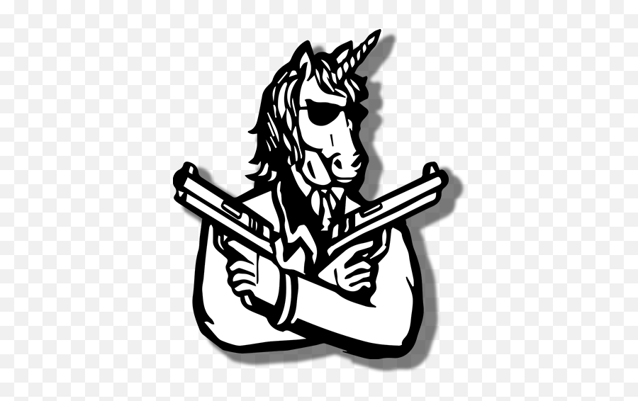 Uiu Unicorn Silhouette Laminated Vinyl Sticker - Fictional Character Emoji,Unicorn Silhouette Png