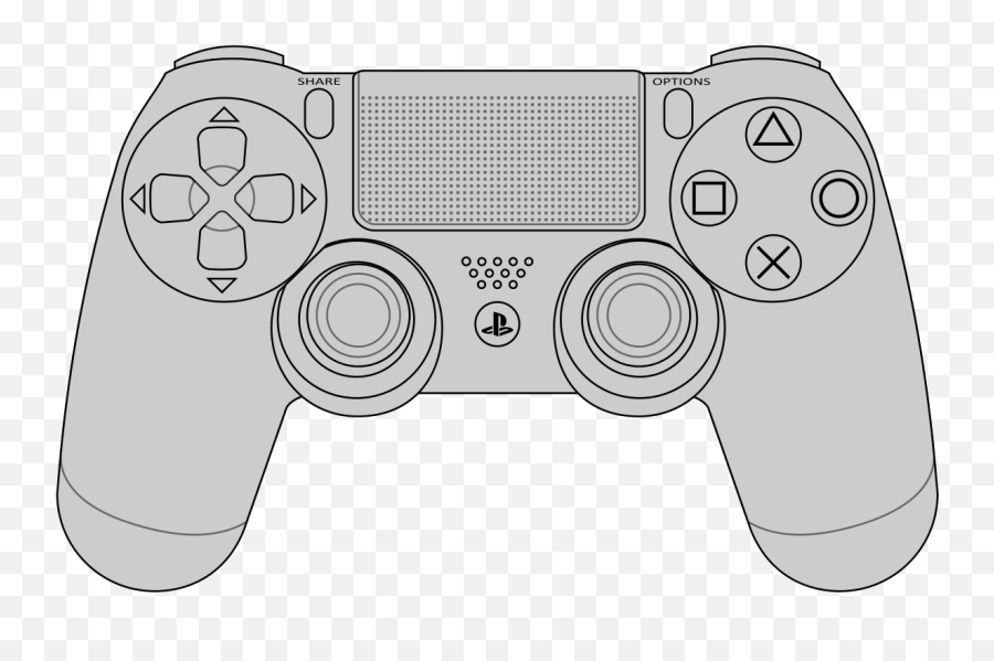 Download Clipart Black And White Library Ps Vector Images - Dualshock 4 Line Art Emoji,Playstation Controller Clipart
