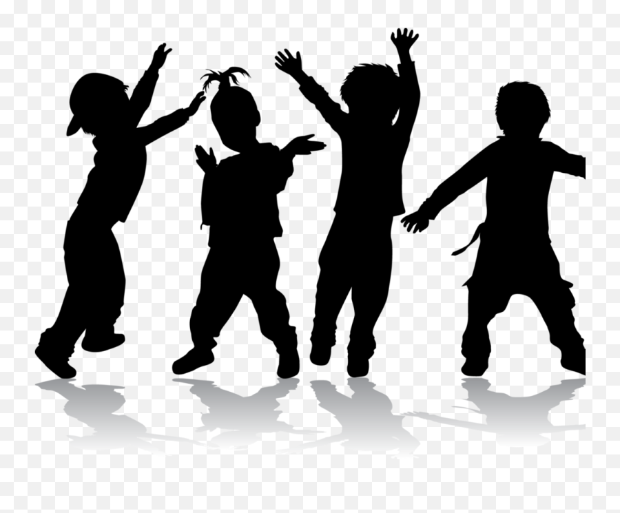Children Dance Silhouette Transparent - Silhouette Kids Dance Clipart Emoji,Dance Silhouettes Clipart