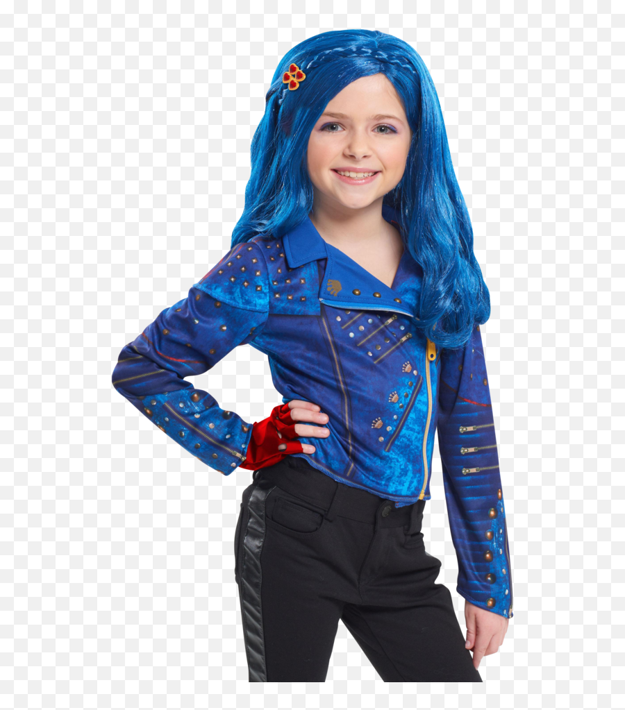 Disney Descendants 2 Evie Character Girls Wig Evilicious Blue - Amazon Descendants Costumes Evie Emoji,Descendants Png